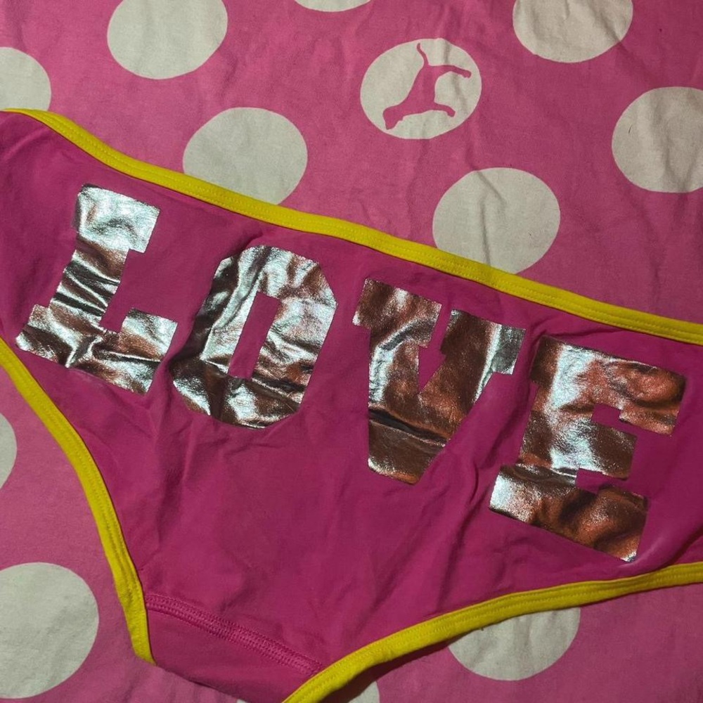 Vintage VS PINK • Pink Cotton Extra Low rise Hipster Panties • SIZE - L • NWOT